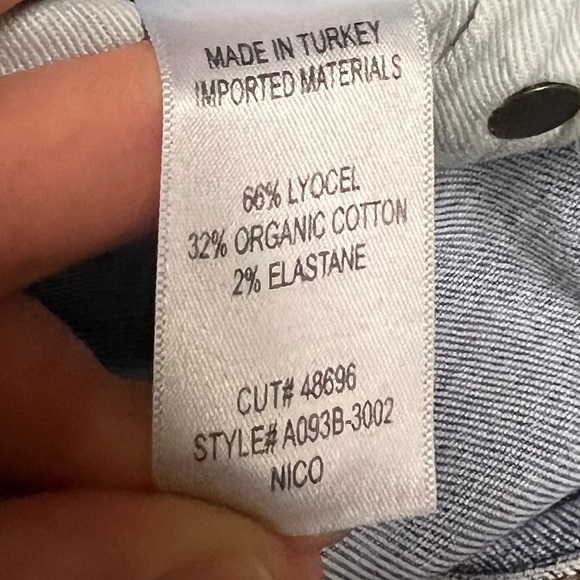 Agolde Nico Style A093B-3002 Cropped Skinny Split Hem Size 26 - Picture 9 of 13